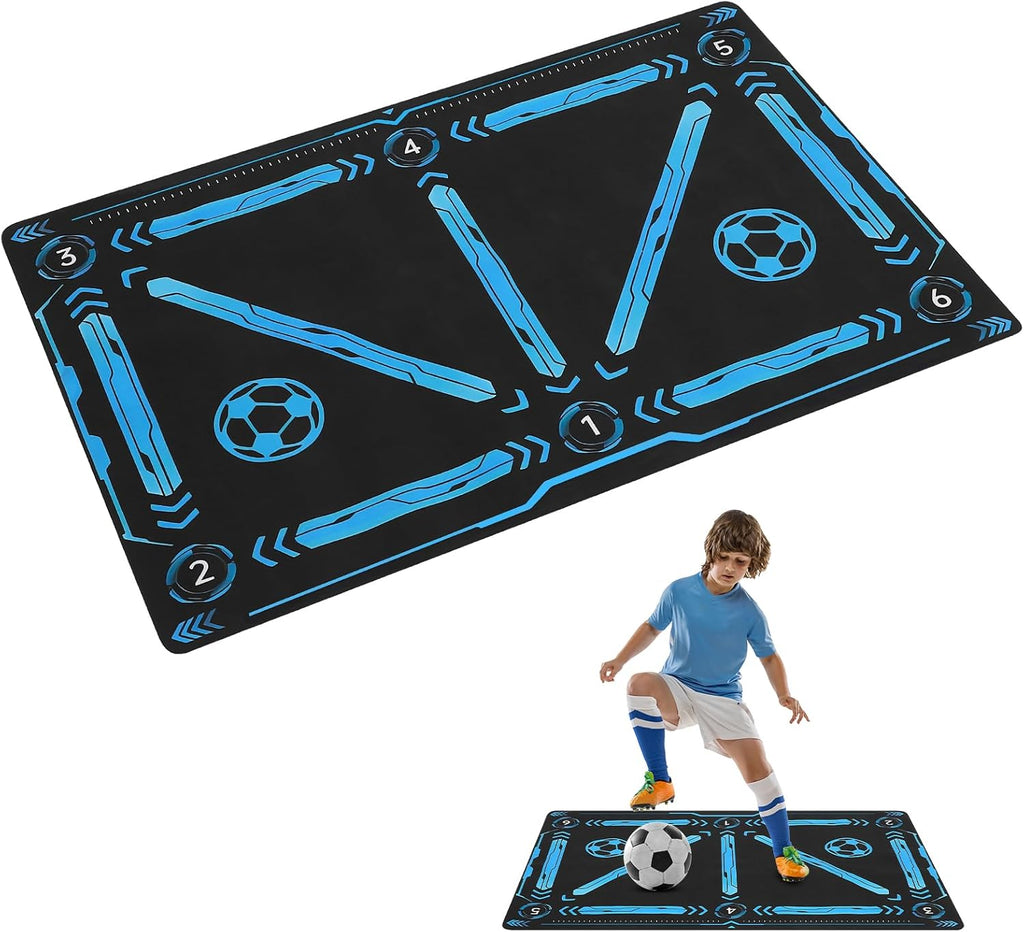 Soccer Training Mat, Football Footstep Mat, Footstep Equipment for All Levels and Ages to Improve Speed, Good Gift for Football Lover