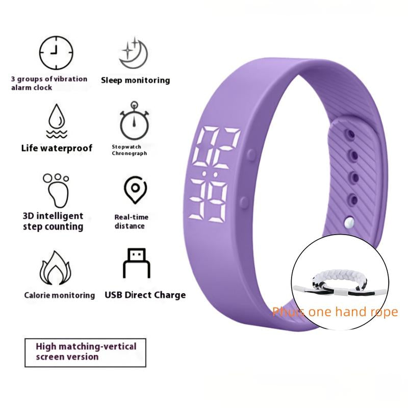 2025 New Multifunctional Simple Fashion Unisex Electronic Watch with Alarm, Pedometer, Timer, Night Light, Non-Irritating Wearable Fashion Sports Multifunctional Wristwatch Holiday Gift Suitable for Any Scene - Includes a Wrist Strap