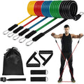 Portable Pilates Bar Kit with Resistance Bands for Exercise Resistance Bands Home Gym Equipment Supports Full Body Workouts