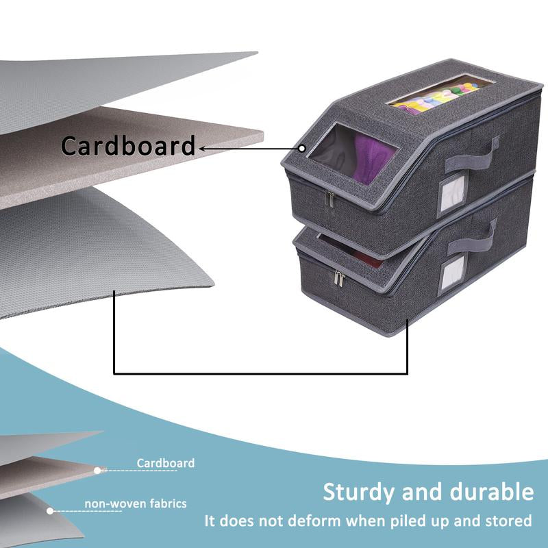 Stackable Hat Storage for Baseball Caps, 2 PCS Hat Storage Boxes for Closet, Holds up to 30 Caps with Cardboard, Hat Organizer for Women & Men Meaningful Gifts for Christmas