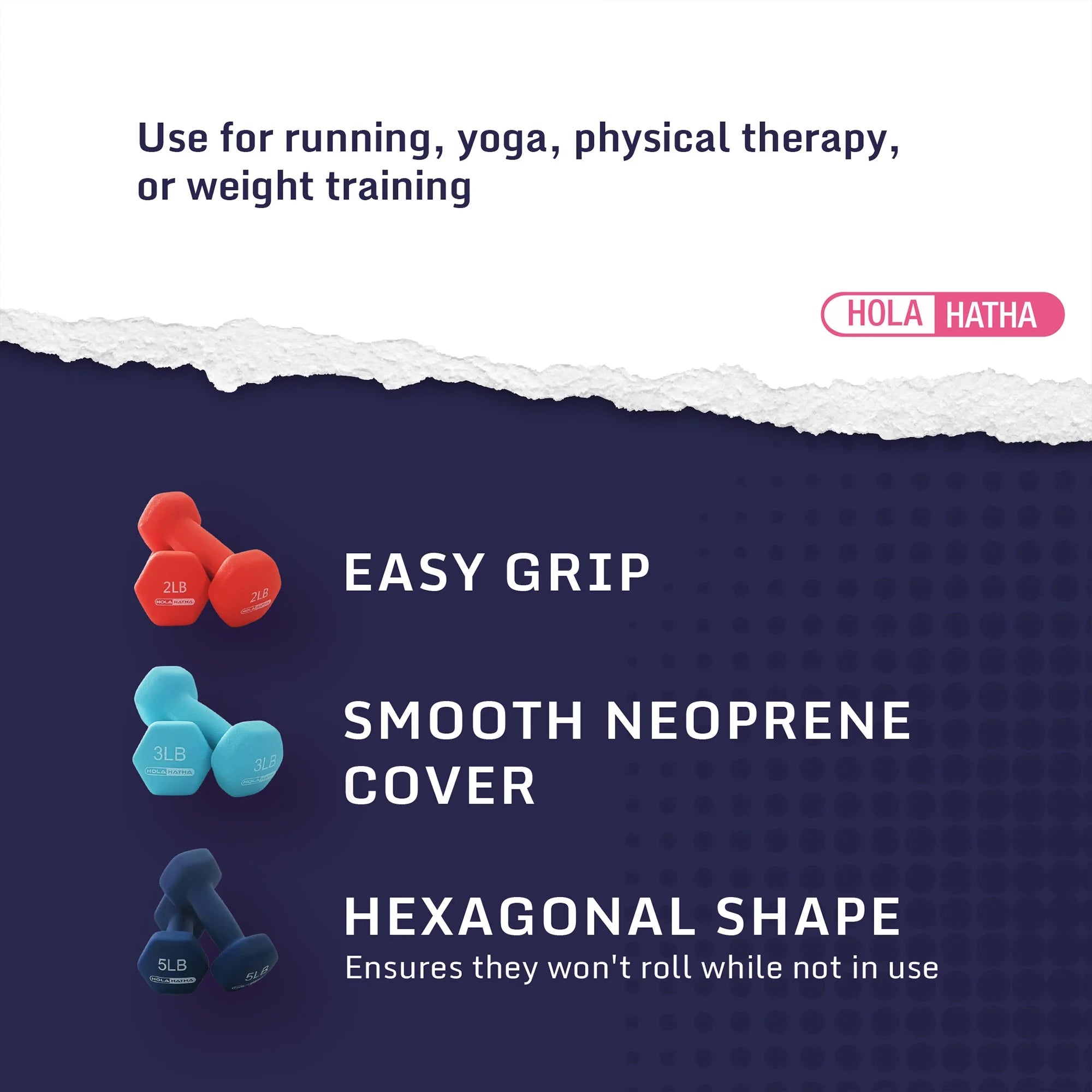 2, 3, & 5 LB Neoprene Dumbbell Free Weight Set W/ Rack, Red/Blue