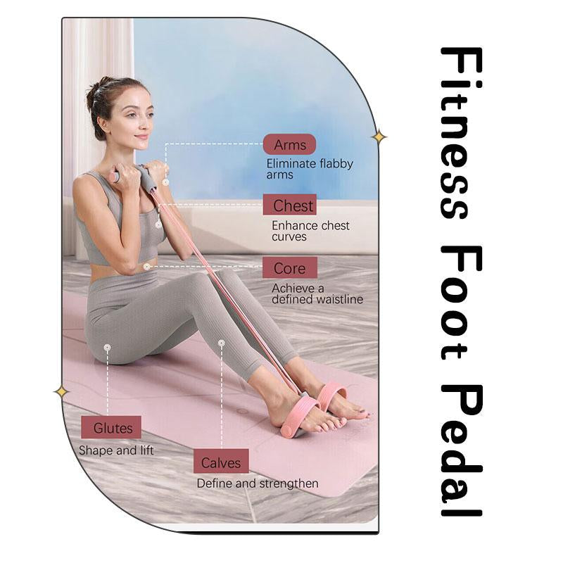 Heeiyoga Upgrade Stretching Gear Home Sports Pedal Tensioner,Multi-Functional Exercise, Sit-Up Assistant, Tension Rope, Yoga Fitness, Abdominal Muscle Vest Line, at Home Gym Arm ABS Workout Equipment Pink Tummy Exercise Equipment Tummy Exercise Equipment