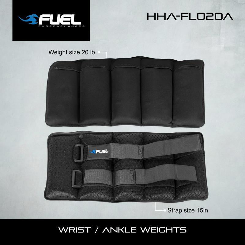 Fuel Pureformance Adjustable Wrist/Ankle Weights, 10-Pound Pair (20 Lb Total)