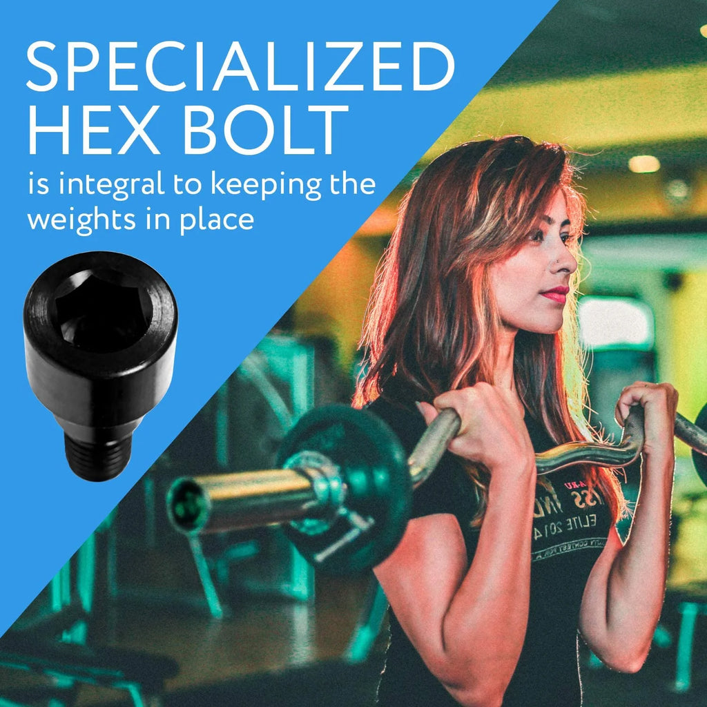 Impresa 2-Pack Hex Bolts for Olympic Bars / Olympic Bar Replacement Bolt