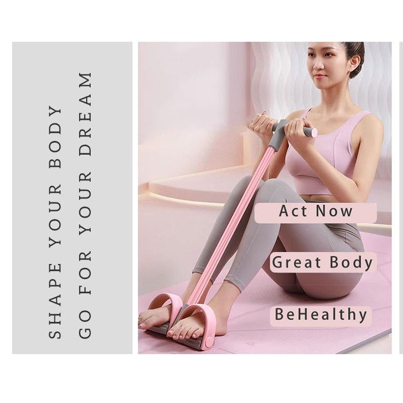 Heeiyoga Upgrade Stretching Gear Home Sports Pedal Tensioner,Multi-Functional Exercise, Sit-Up Assistant, Tension Rope, Yoga Fitness, Abdominal Muscle Vest Line, at Home Gym Arm ABS Workout Equipment Pink Tummy Exercise Equipment Tummy Exercise Equipment