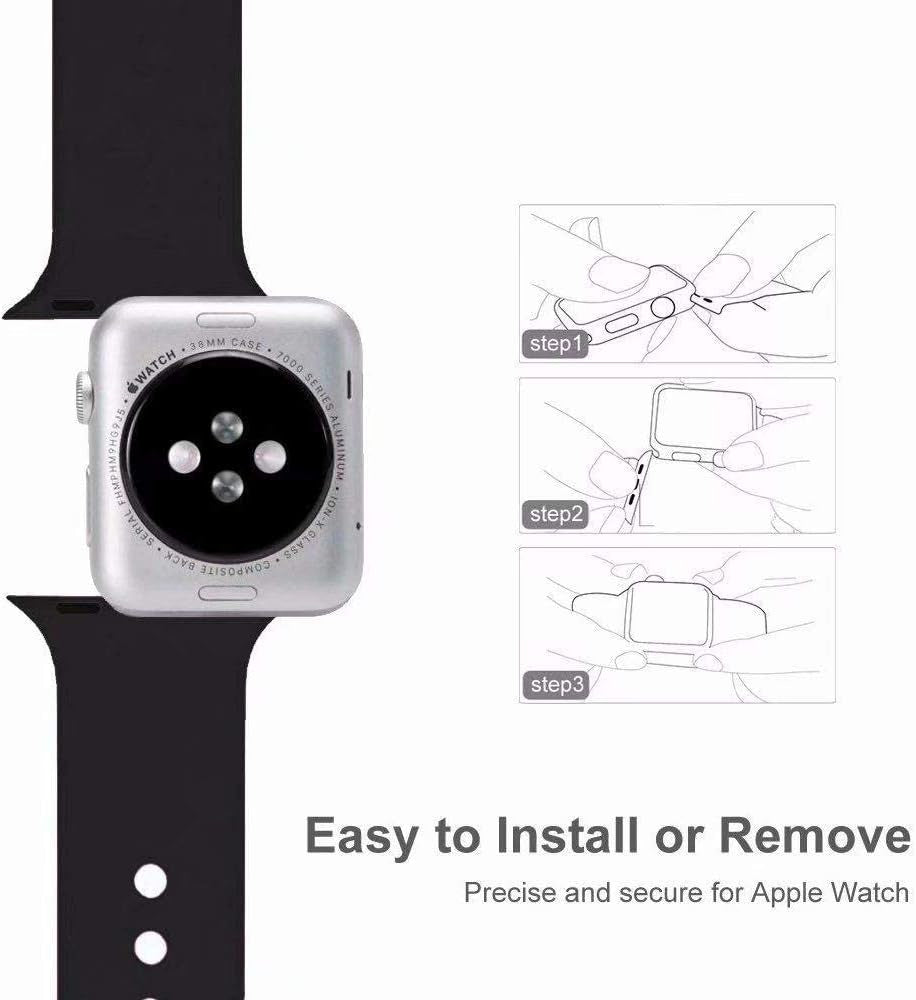 8 Pack Watch Band for 38Mm 40Mm 42Mm 44Mm Watch,Soft Sport Bands Replacement for Iwatch All Series and Ultra