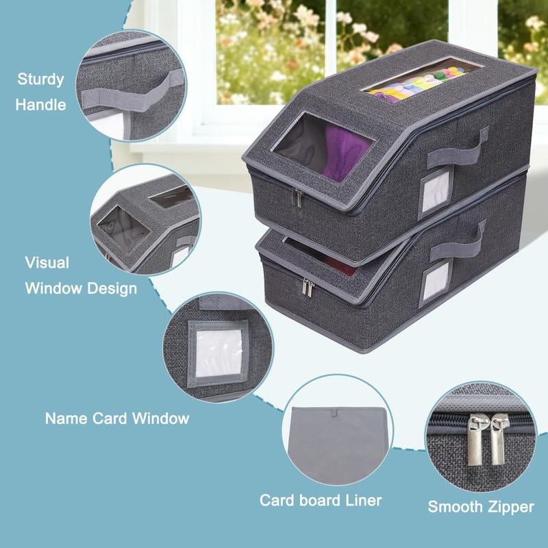 Stackable Hat Storage for Baseball Caps, 2 PCS Hat Storage Boxes for Closet, Holds up to 30 Caps with Cardboard, Hat Organizer for Women & Men Meaningful Gifts for Christmas