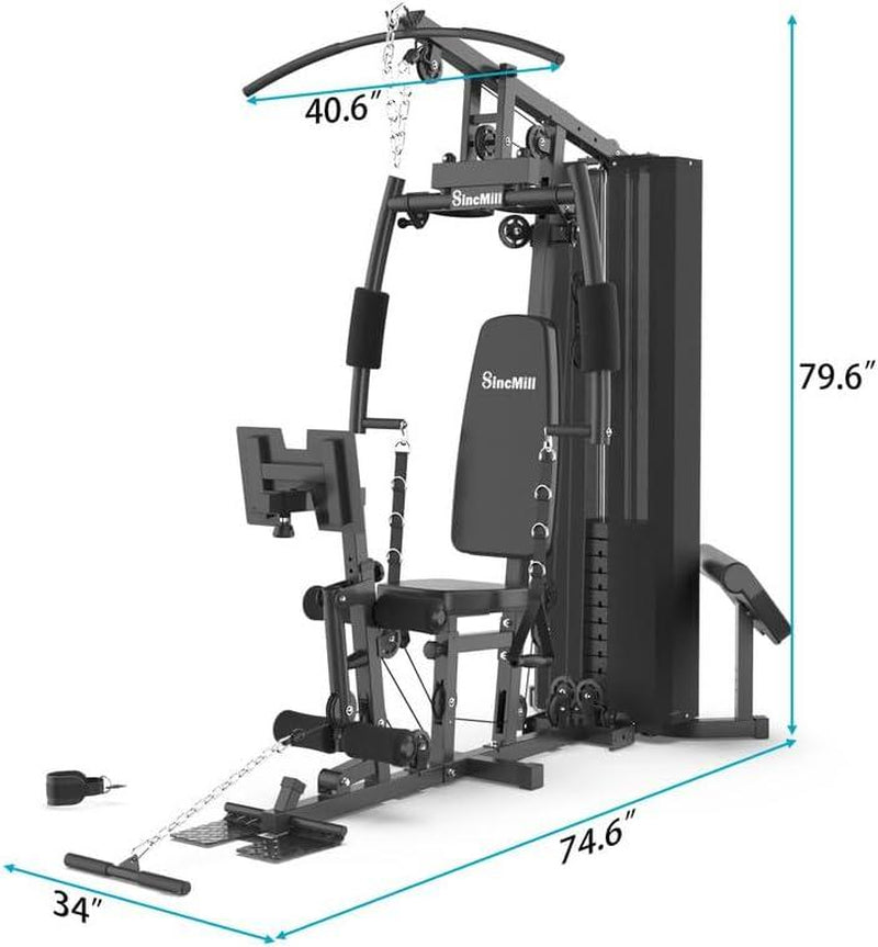 Sincmill【160Lb】 Home Gymmultifunctional Full Body Home Gymequipment for Home Workoutequipment Exercise Equipmentfitness Equipment