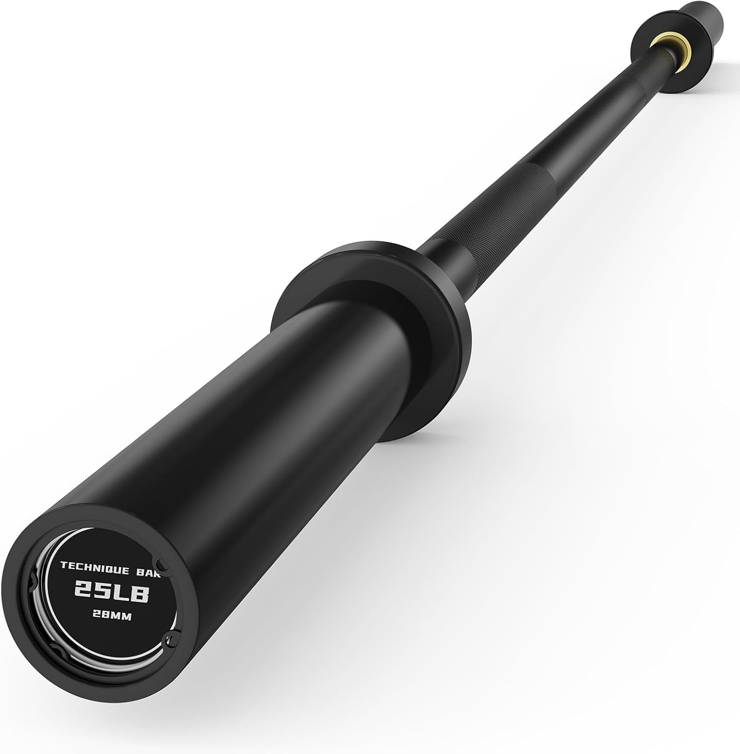 Olympic Barbell, 4Ft/4.9Ft/6Ft/6.2Ft Short Barbell for Strength Training and Technique Adjusting, 2 Inch Olympic Bar with Volcano Knurling Spin Sleeves Comfortable Grip for Bench Press Curls Deadlifts Home Gym Beginner