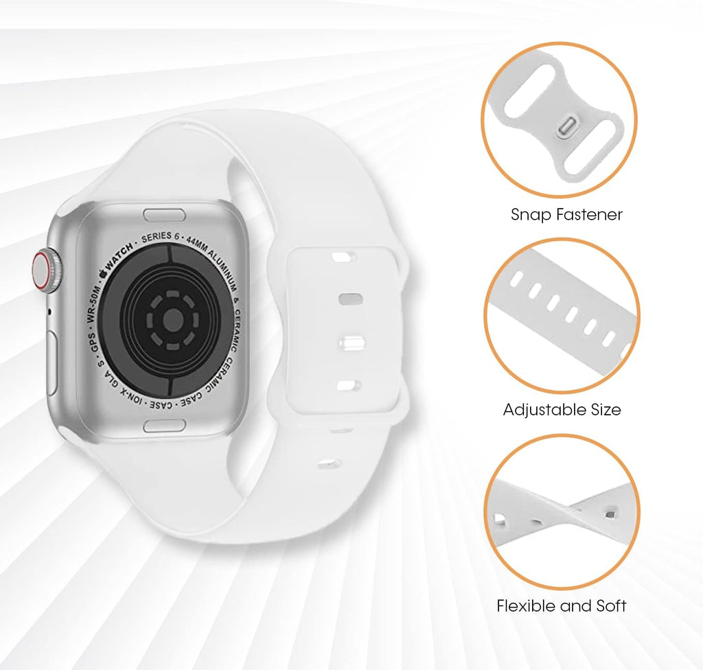 8 Pack Watch Band for 38Mm 40Mm 42Mm 44Mm Watch,Soft Sport Bands Replacement for Iwatch All Series and Ultra