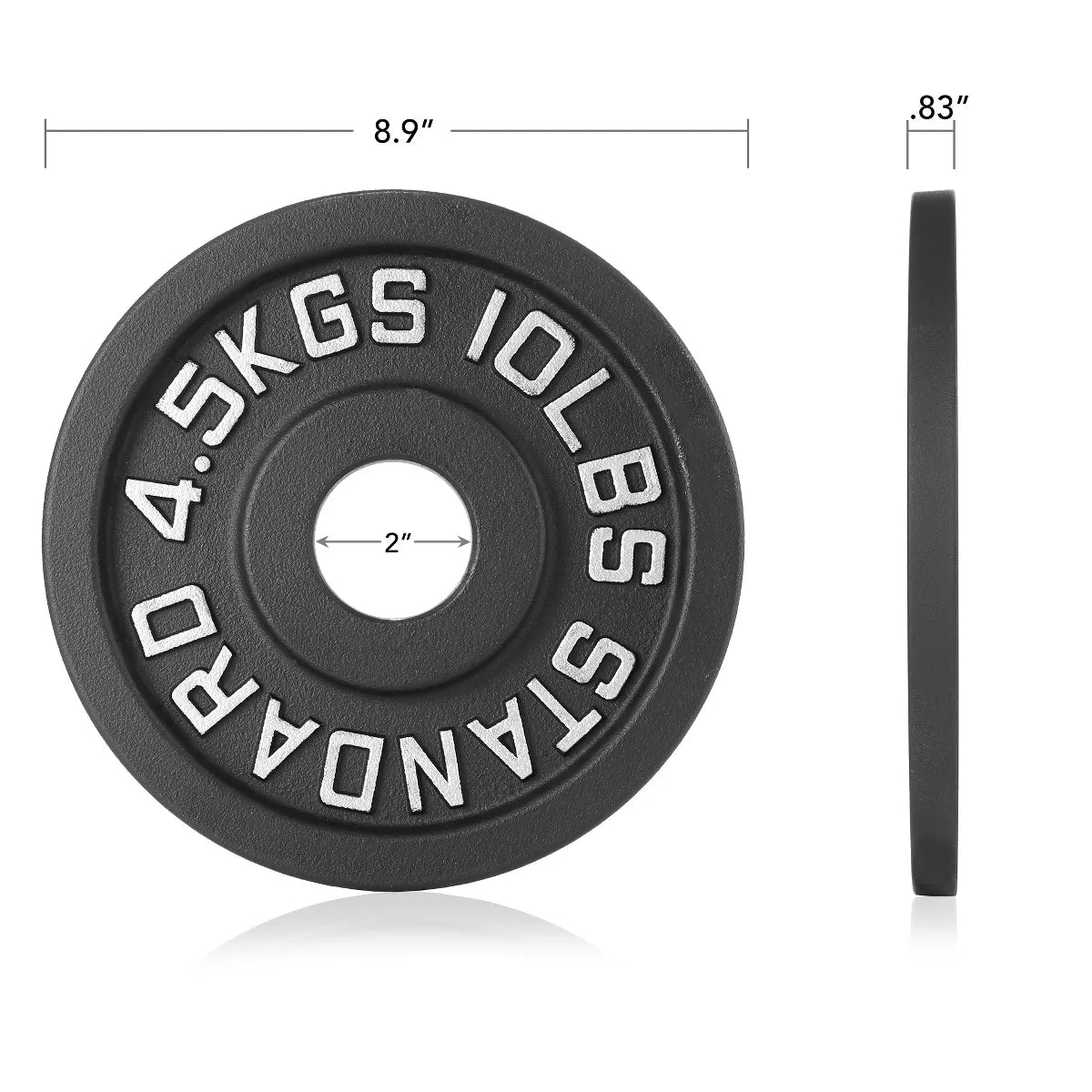 Philosophy Gym Set of 2 Cast Iron Olympic 2-Inch Weight Plates