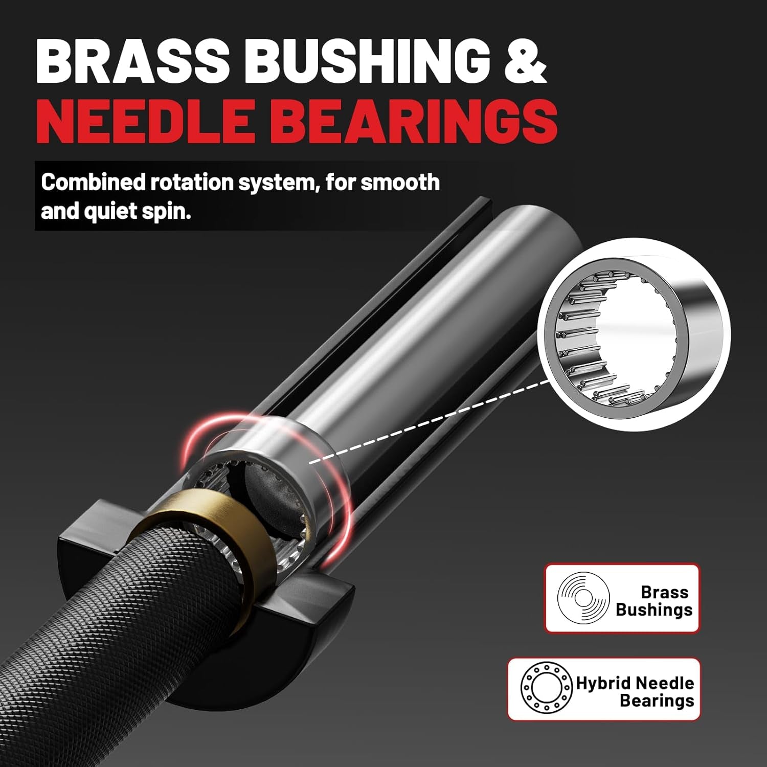 Olympic Barbell, 4Ft/4.9Ft/6Ft/6.2Ft Short Barbell for Strength Training and Technique Adjusting, 2 Inch Olympic Bar with Volcano Knurling Spin Sleeves Comfortable Grip for Bench Press Curls Deadlifts Home Gym Beginner