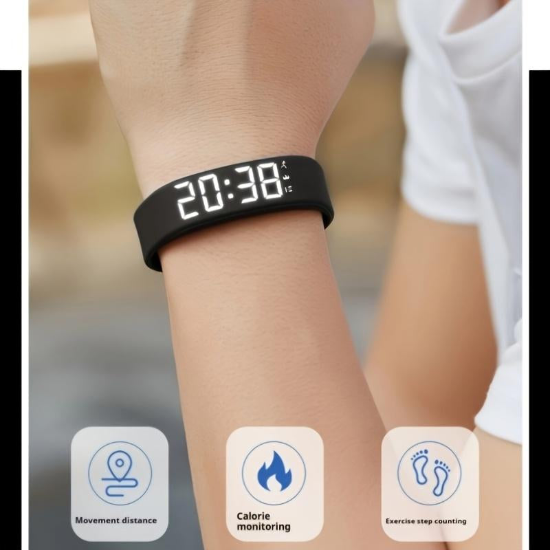 2025 New Multifunctional Simple Fashion Unisex Electronic Watch with Alarm, Pedometer, Timer, Night Light, Non-Irritating Wearable Fashion Sports Multifunctional Wristwatch Holiday Gift Suitable for Any Scene - Includes a Wrist Strap