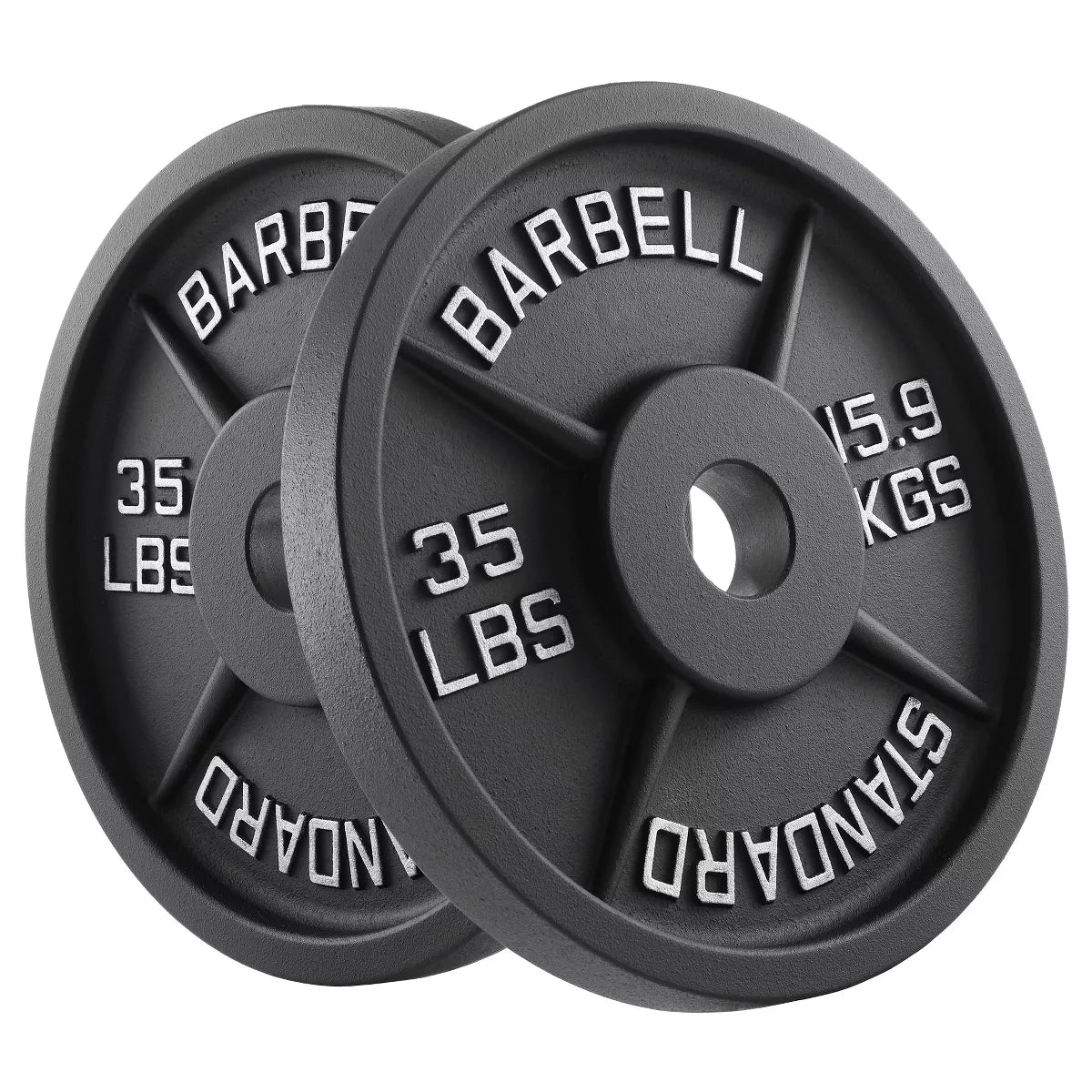 Philosophy Gym Set of 2 Cast Iron Olympic 2-Inch Weight Plates