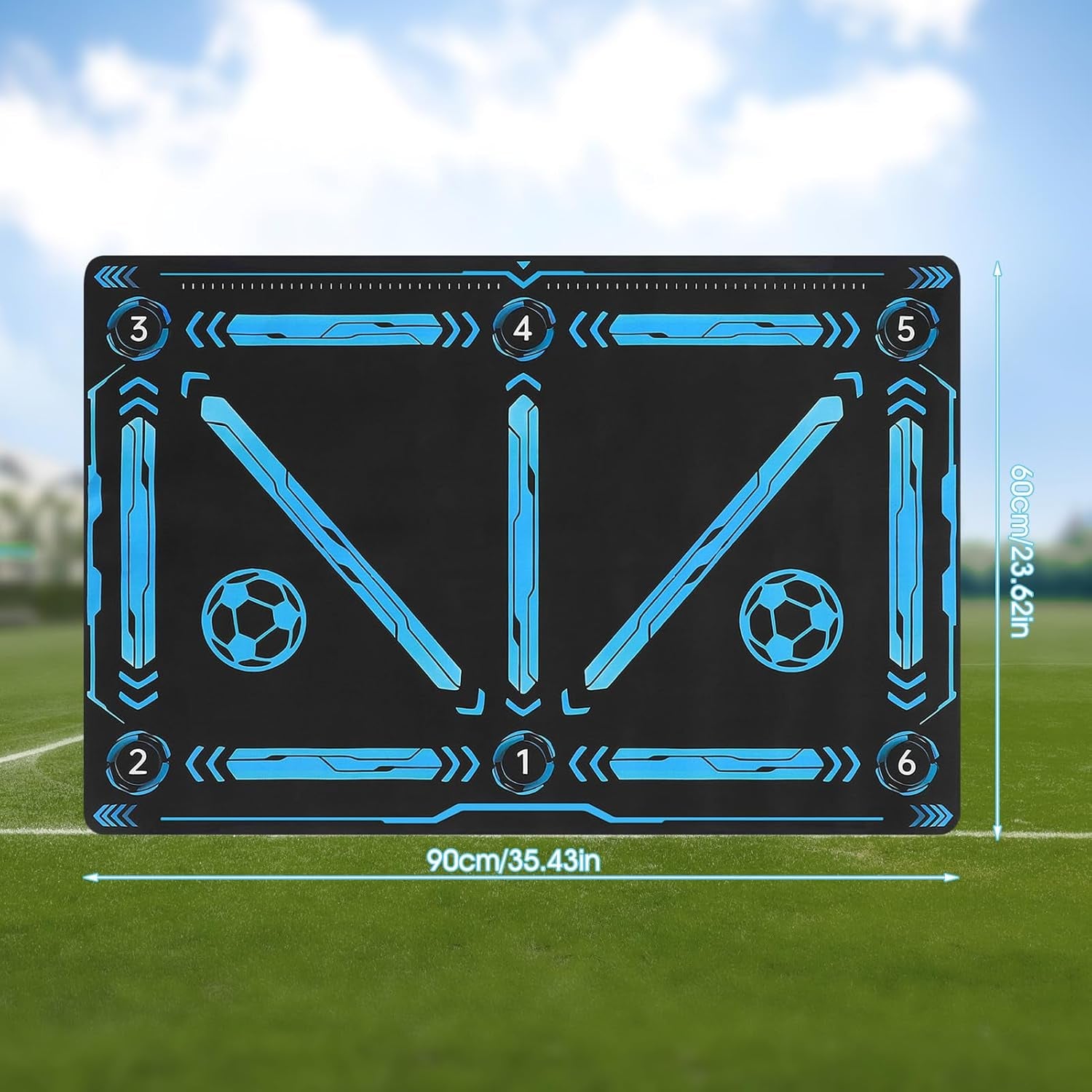 Soccer Training Mat, Football Footstep Mat, Footstep Equipment for All Levels and Ages to Improve Speed, Good Gift for Football Lover