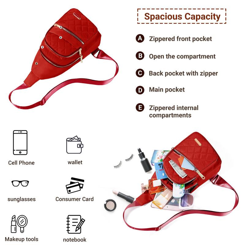 Crossbody Small Sling Backpack Sling Bag for Women Men, Chest Bag Daypack Crossbody for Travel Sport Running Hiking