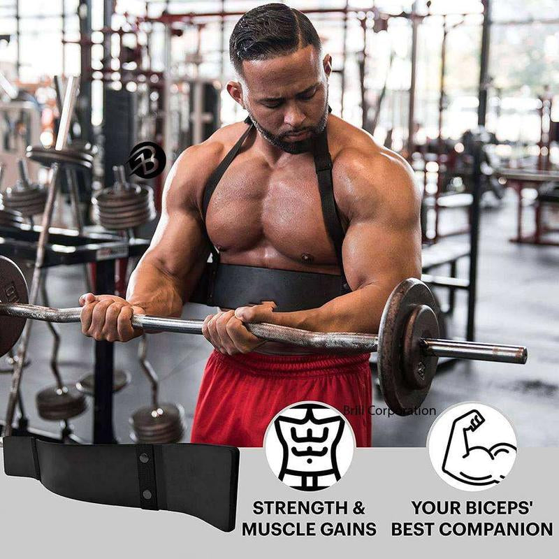 Gains Garage Arm Blaster for Bicep Training - Black Arm Workout Tool for Enhanced Bicep Exercises