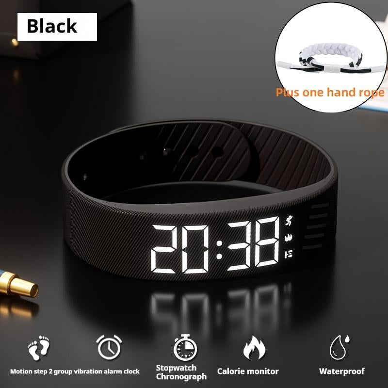 2025 New Multifunctional Simple Fashion Unisex Electronic Watch with Alarm, Pedometer, Timer, Night Light, Non-Irritating Wearable Fashion Sports Multifunctional Wristwatch Holiday Gift Suitable for Any Scene - Includes a Wrist Strap