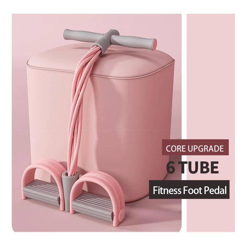 Heeiyoga Upgrade Stretching Gear Home Sports Pedal Tensioner,Multi-Functional Exercise, Sit-Up Assistant, Tension Rope, Yoga Fitness, Abdominal Muscle Vest Line, at Home Gym Arm ABS Workout Equipment Pink Tummy Exercise Equipment Tummy Exercise Equipment