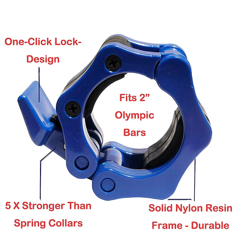 50Mm Spinlock Collars Barbell Collar Lock Clips Weight Lifting Bar Gym Dumbell Clamp Spring Clips Weight Lifting Lock